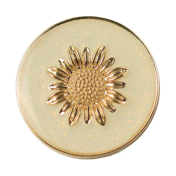 23MM Sunflower Metal Button