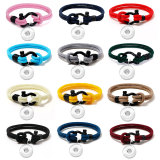 Stainless Steel Bracelet Horseshoe Buckle Couple Bracelet fit 18mm snap button jewelry