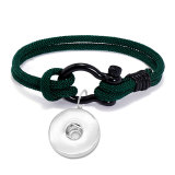 Stainless Steel Bracelet Horseshoe Buckle Couple Bracelet fit 18mm snap button jewelry