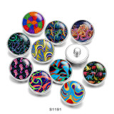 20MM pattern Print  glass snaps buttons