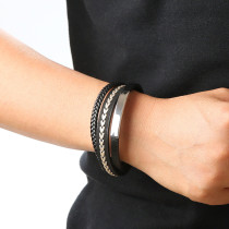 Multilayer Stainless Steel Hand Braided Bracelet