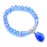 water drop gem Beaded Elastic Rope Elastic Glass Bead Bracelet