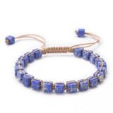Square Emperor Stone Bracelet Braided Seven Vein Stone Bracelet Yoga Beaded Natural Stone Handmade Jewelry
