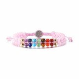 4MM Colorful Natural Stone Bracelet Double Woven Crystal Bead Bracelet Tree of Life
