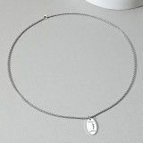 Necklace Hip Hop Stainless Steel Chain Rugby Pendant