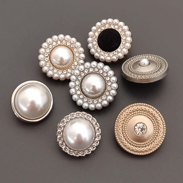20MM metal pearl diamond button