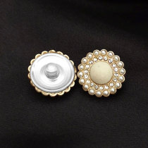 20MM metal pearl diamond button