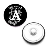 Painted metal 20mm snap buttons  Alphabet  26 words   interchangable snaps jewelry