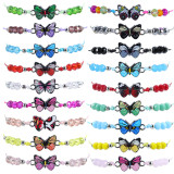 Crystal Beaded Colorful Butterfly Bracelet Braided Bracelet