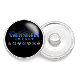 20MM Genshin impact Print  glass snaps buttons