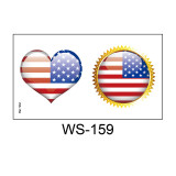 Independence Day tattoo stickers face waterproof sweat decorative props disposable temporary USA  flag stickers