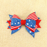 July 4th American USA  National Day Independence Day Flag Children's Bow Hair Ornament Fabric Headwear