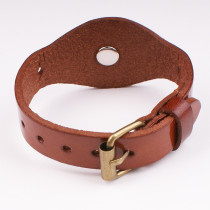 Genuine Leather adjustable bracelet fit 20mm snaps  jewelry