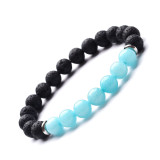8mm stone Tianhe stone sun stone aquamarine bracelet can drip essential oil aroma diffuser volcanic stone bracelet