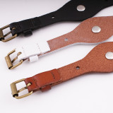 Genuine Leather adjustable bracelet fit 20mm snaps  jewelry