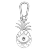 Stainless Steel Keychain Bag Buckle Pineapple flowers Love fit 18mm snap button jewelry