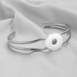 stainless steel bangles bracelet fit 18mm snap button jewelry