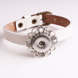 Genuine Leather  adjustable bracelets fit 20mm snaps  jewelry
