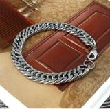 Stainless steel thick wide flat bracelet