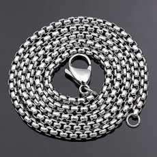 50CM Stainless Steel Square Pearl Steel Color Chain