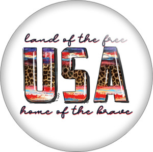 20MM USA independence Day Print  glass snaps buttons