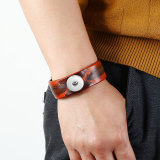 vintage leather bracelet fit 20mm Snaps button jewelry wholesale