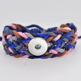 Wide Braided Bracelet Available in Multiple Colors fit 20mm snaps  jewelry