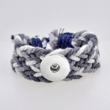 Wide Braided Bracelet Available in Multiple Colors fit 20mm snaps  jewelry
