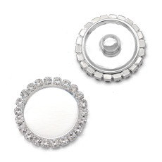 10PCS/LOT Metal snap button with drill fit 16MM glass cabochons