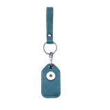 Leather keychain access card ic bus card elevator induction protective cover genuine leather fit 18mm snap button jewelry