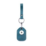 Leather keychain access card ic bus card elevator induction protective cover genuine leather fit 18mm snap button jewelry