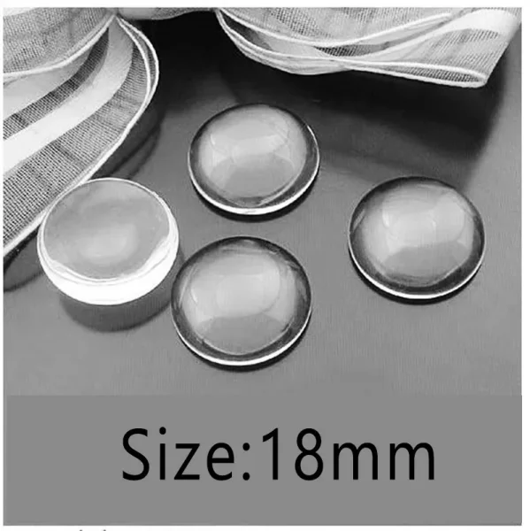 2000 pcs/bag of 18MM glass cabochons fit 20mm snaps bottom fit ST0011-20
