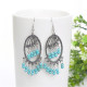 Natural Turquoise Earrings Tassel Earrings