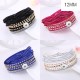 Flannel multi-layer hot diamond bracelet multi-row diamond bracelet fit 12mm snap button jewelry