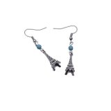 Boho Eiffel Tower Drop Earrings Turquoise Earrings