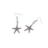 Ocean Breeze Silver Starfish Pendant Turquoise Earrings