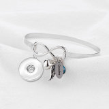 Family Series Jewelry Gift Unlimited Character Friendship Letter Bracelet Love Wings fit 18mm snap button jewelry