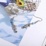 Oceanic Seahorse Pendant Turquoise Earrings