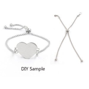 Stainless steel bracelet accessories bolo bracelet stainless steel pearl chain bracelet adjustable DIY personalized bracelet