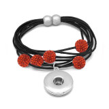 MIX 9PCS Braided Bracelet Bracelet Fits 20mm Snap Jewelry