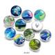 20MM Pretty pattern Print glass snaps buttons