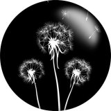 20MM Botany dandelion Print glass snaps buttons