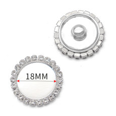 Metal crystal snap button with drill 20MM 18MM