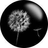 20MM Botany dandelion Print glass snaps buttons