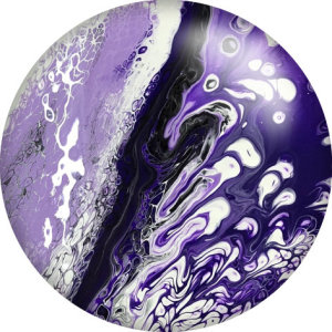 20MM Purple pattern Print glass snaps buttons