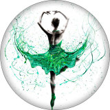 20MM Dance Print glass snaps buttons