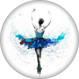 20MM Dance Print glass snaps buttons