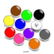 20MM Colorful  pattern Print glass snaps buttons