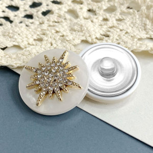 20MM new resin button seal glaze spot button with rhinestone snap button