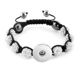 10mm 9 diamond rhinestone balls braided Shambhala bracelet soft clay ladies 20MM snap jewelry
